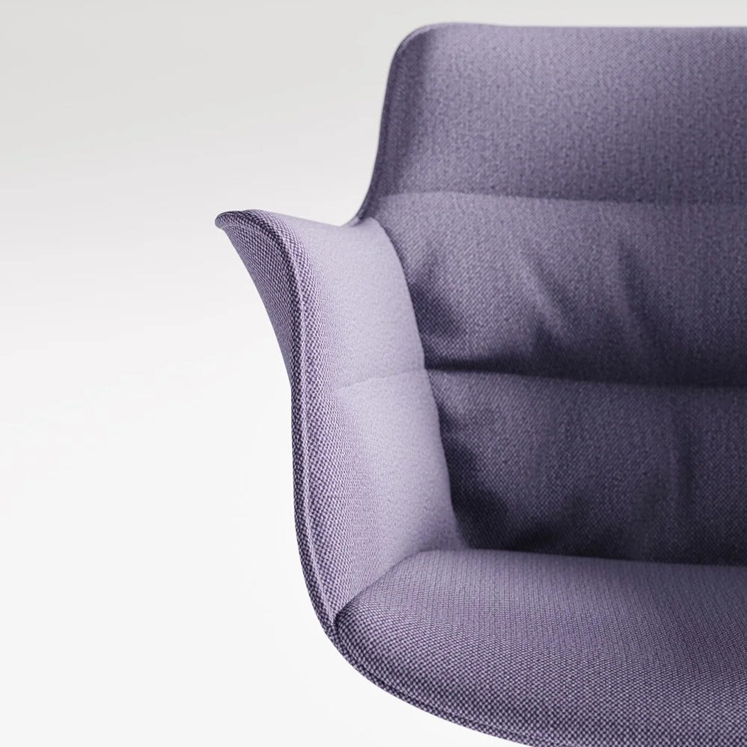 Rego Play Premium Swivel Chair by B&T, showing closeup view of rego play premium swivel chair in live shot.