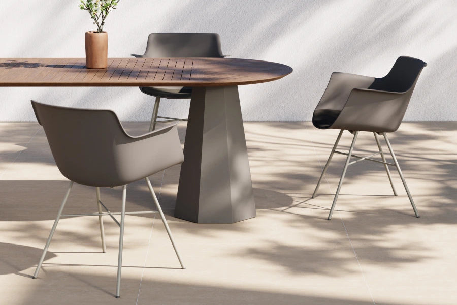 Rego Play X Chair by B&T, showing rego play x chairs in live shot.
