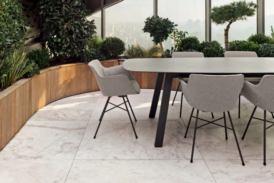 Rego Play X Chair by B&T, showing rego play x chairs in live shot.