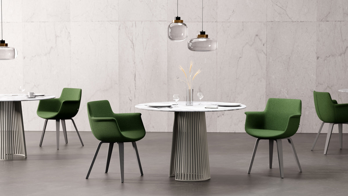 Rego Plywood Armchair by B&T, showing rego plywood armchairs in live shot.