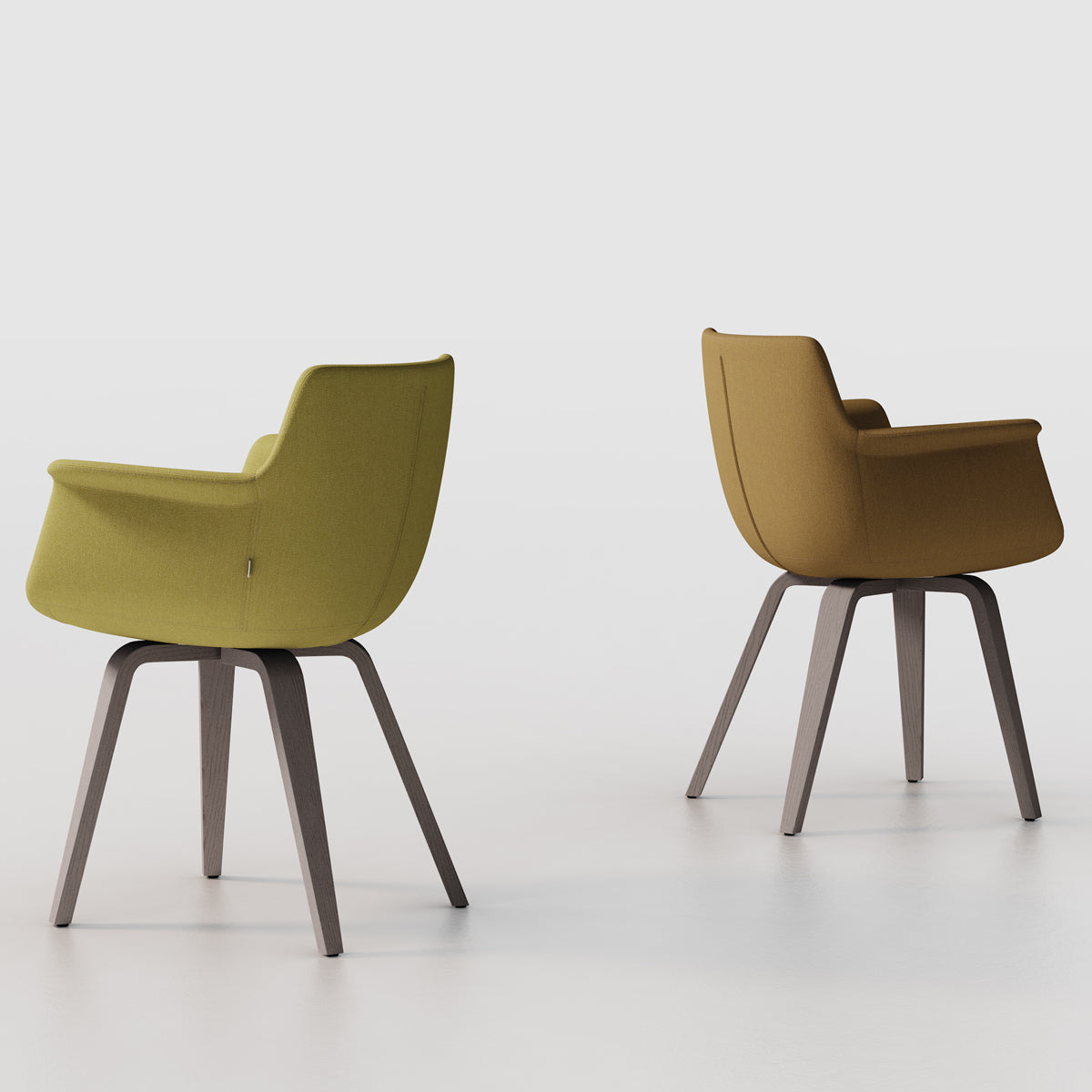 Rego Plywood Armchair by B&T, showing rego plywood armchairs in live shot.