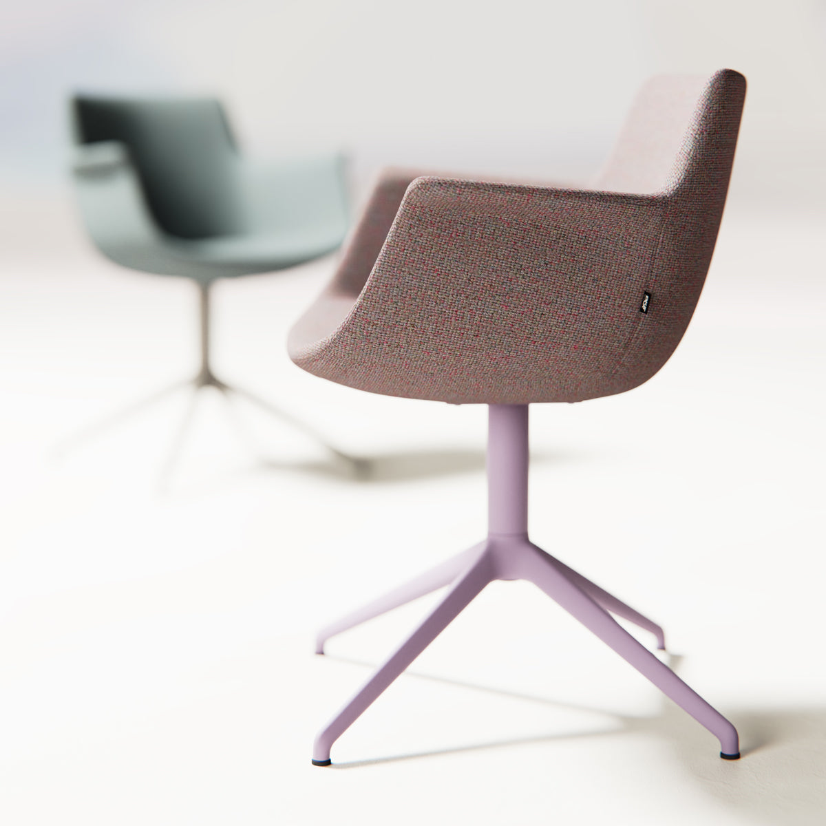 Rego Premium Swivel Armchair by B&T, showing rego premium swivel armchairs in live shot.