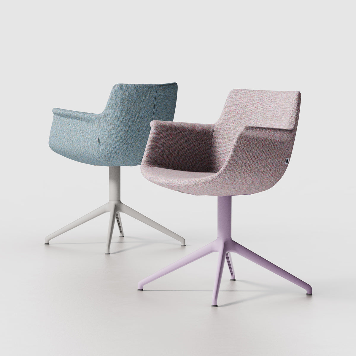 Rego Premium Swivel Armchair by B&T, showing rego premium swivel armchairs in live shot.