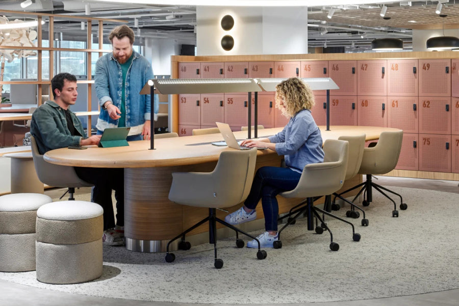 Rego Spider Office Chair by B&T, showing rego spider office chairs in live shot.
