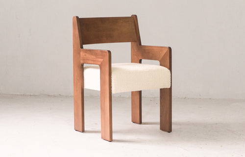 Reka Armchair by Sun at Six - Amber Makata, Cream Boucle.