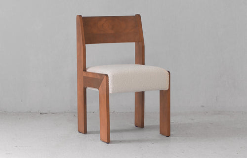 Reka Side Chair by Sun at Six - Amber Makata, Cream Boucle.