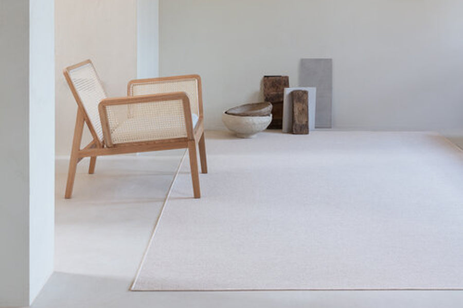 Relax Woven Rug by Ligne Pure, showing relax woven rug in live shot.