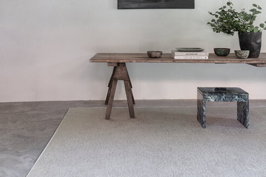 Relax Woven Rug by Ligne Pure, showing relax woven rug in live shot.