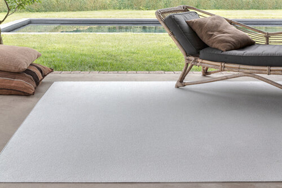 Relax Woven Rug by Ligne Pure, showing relax woven rug in live shot.