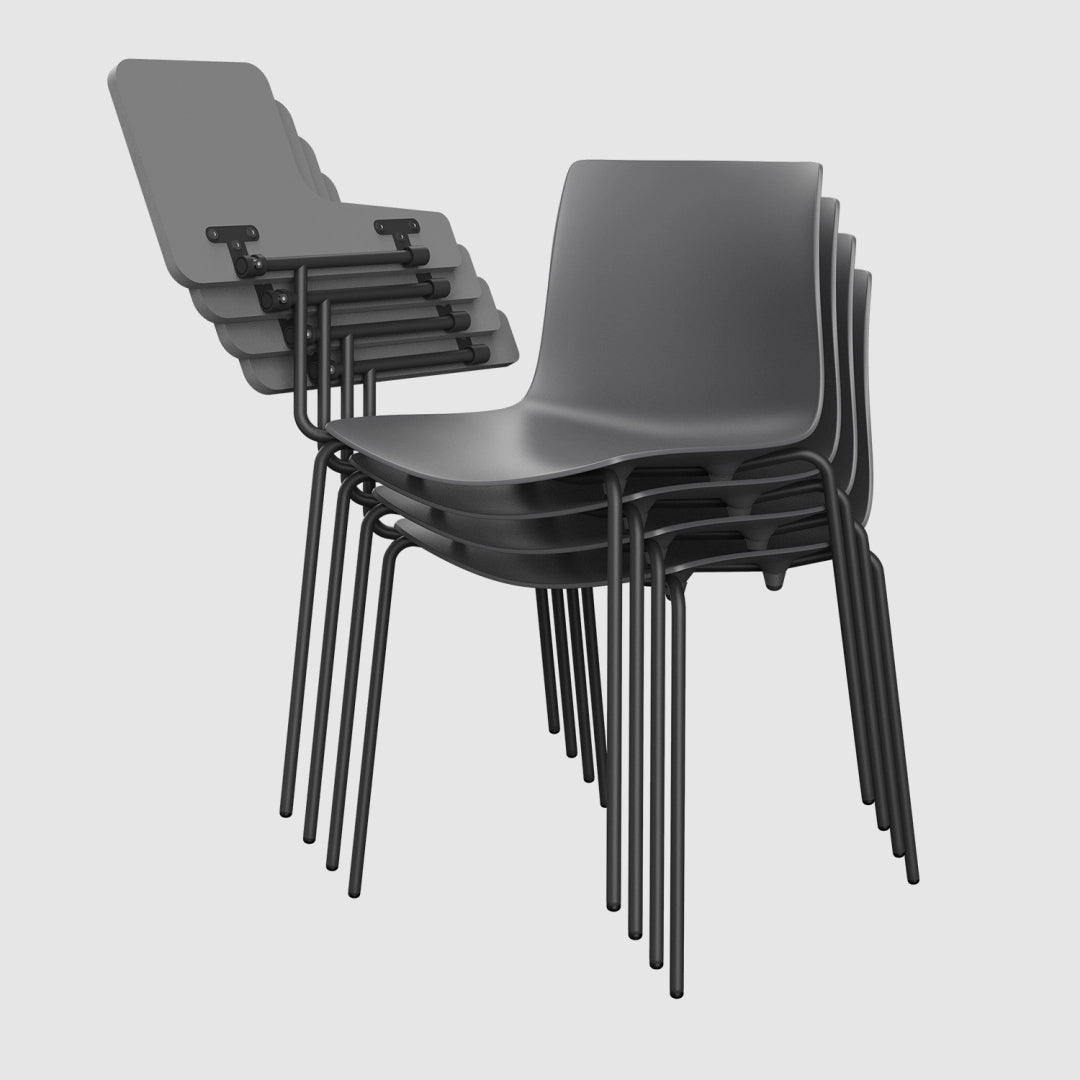 Rest 4 Legs Chair with Writing Tablet Arm by B&T, showing rest 4 legs chairs with writing tablet arm in live shot.