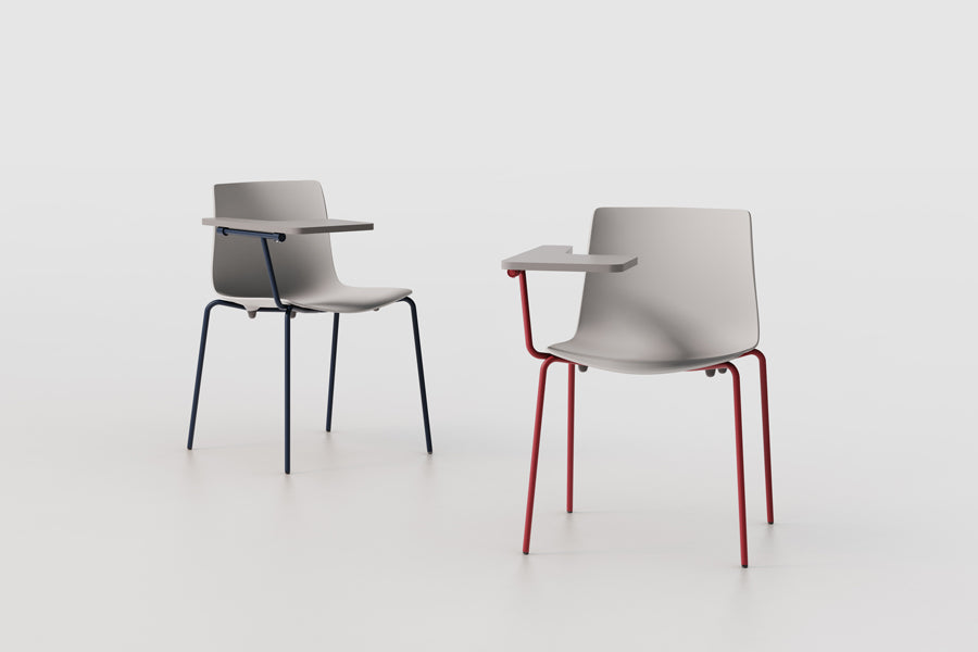 Rest 4 Legs Chair with Writing Tablet Arm by B&T, showing rest 4 legs chairs with writing tablet arm in live shot.