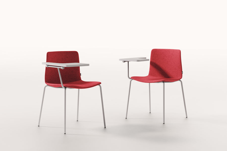 Rest 4 Legs Chair with Writing Tablet Arm by B&T, showing rest 4 legs chairs with writing tablet arm in live shot.
