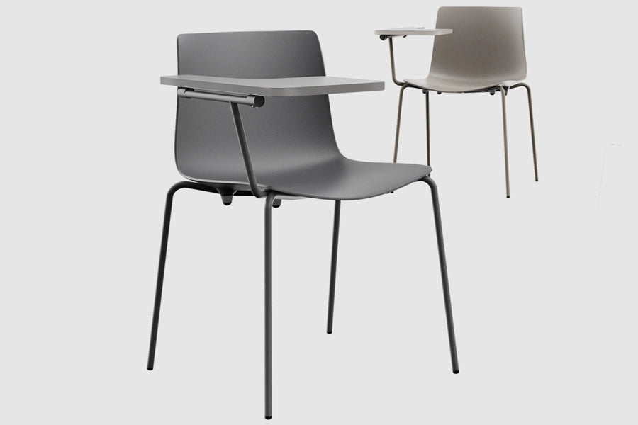 Rest 4 Legs Chair with Writing Tablet Arm by B&T, showing rest 4 legs chairs with writing tablet arm in live shot.