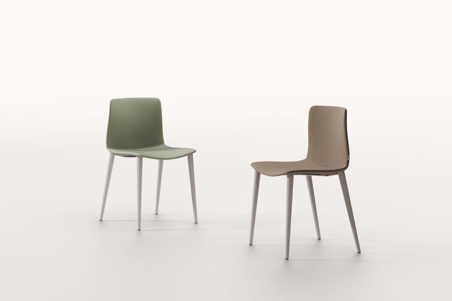 Rest Dowel Wood Chair by B&T, showing rest dowel wood chairs in live shot.
