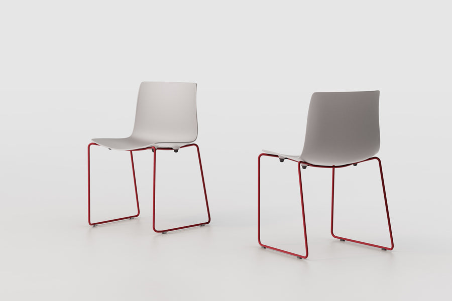 Rest Indoor Sled Chair by B&T, showing rest indoor sled chairs in live shot.