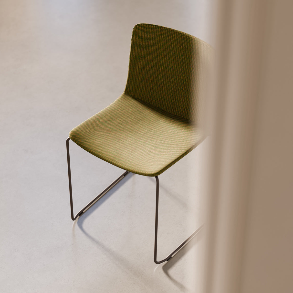 Rest Indoor Sled Chair by B&T, showing rest indoor sled chair in live shot.