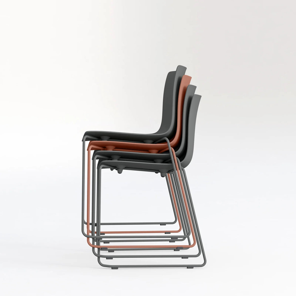 Rest Outdoor Sled Chair by B&T, showing rest outdoor sled chairs in live shot.