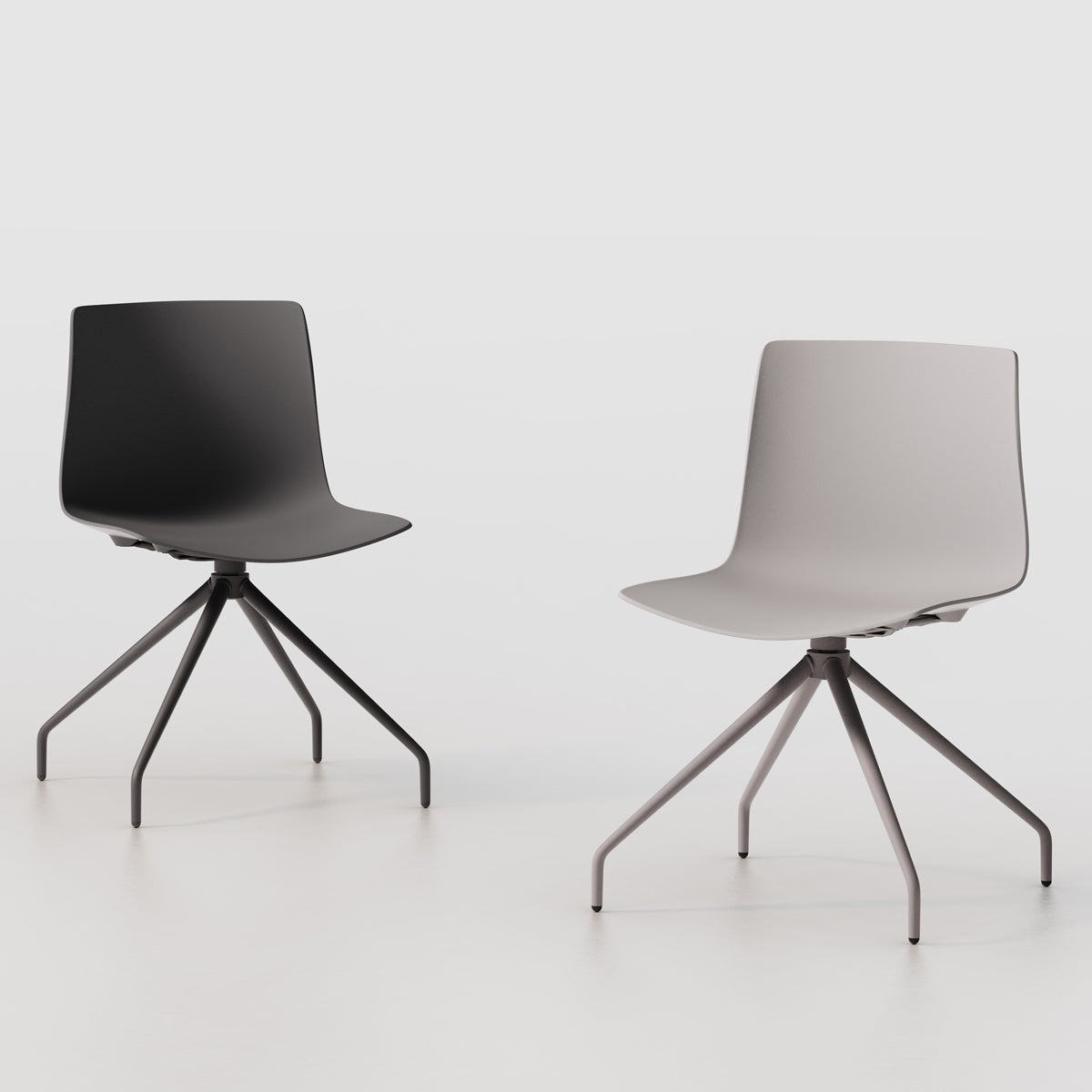 Rest Spider Swivel Guest Chair by B&T, showing rest spider swivel guest chairs in live shot.
