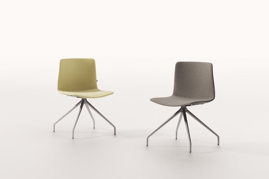 Rest Spider Swivel Guest Chair by B&T, showing rest spider swivel guest chairs in live shot.