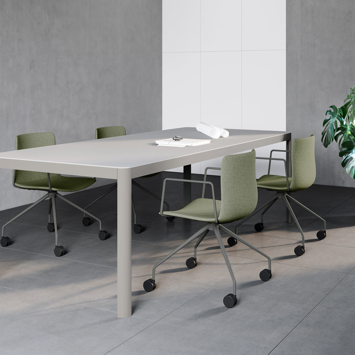 Rest Spider Swivel Office Armchair by B&T, showing rest spider swivel office armchairs in live shot.