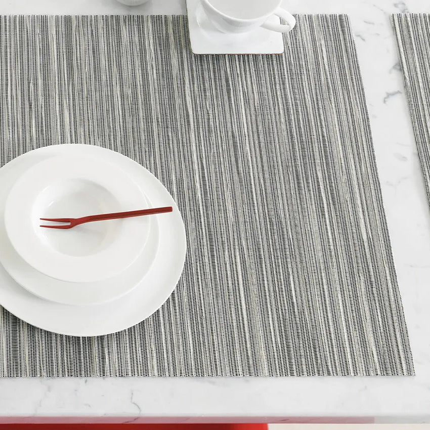 Rib Tabletop by Chilewich, showing closeup view of rib tabletops in live shot.
