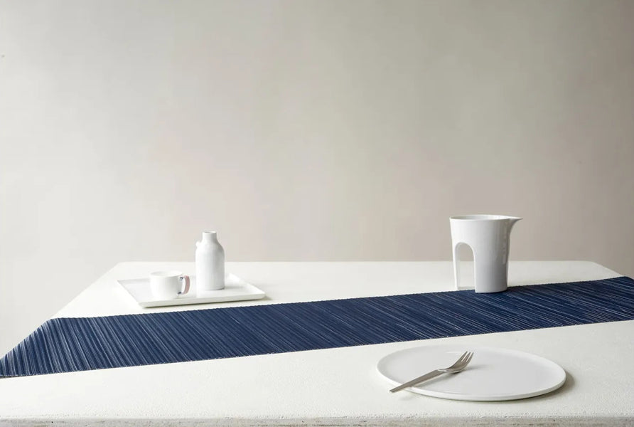 Rib Tabletop by Chilewich, showing rib tabletop in live shot.