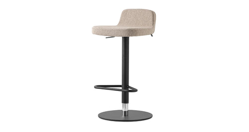 Riley Adjustable Stool by Connubia, showing angle view of riley adjustable stool.