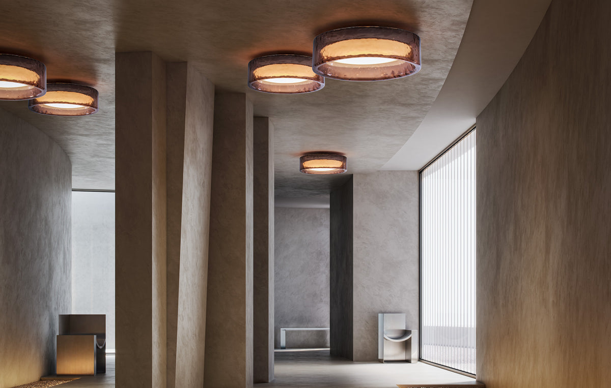 Ringo Ceiling Light by Marset, showing ringo ceiling lights in live shot.
