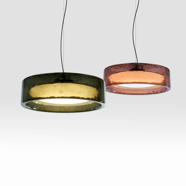 Ringo Pendant Light by Marset, showing ringo pendant lights in live shot.
