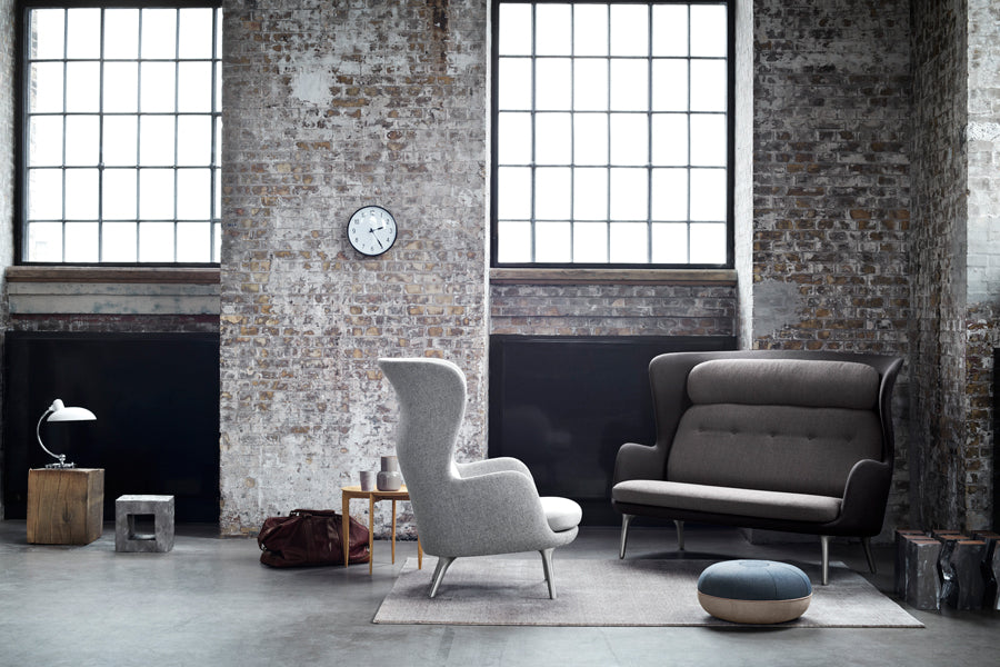 Ro Sofa by Fritz Hansen, showing ro sofas in live shot.