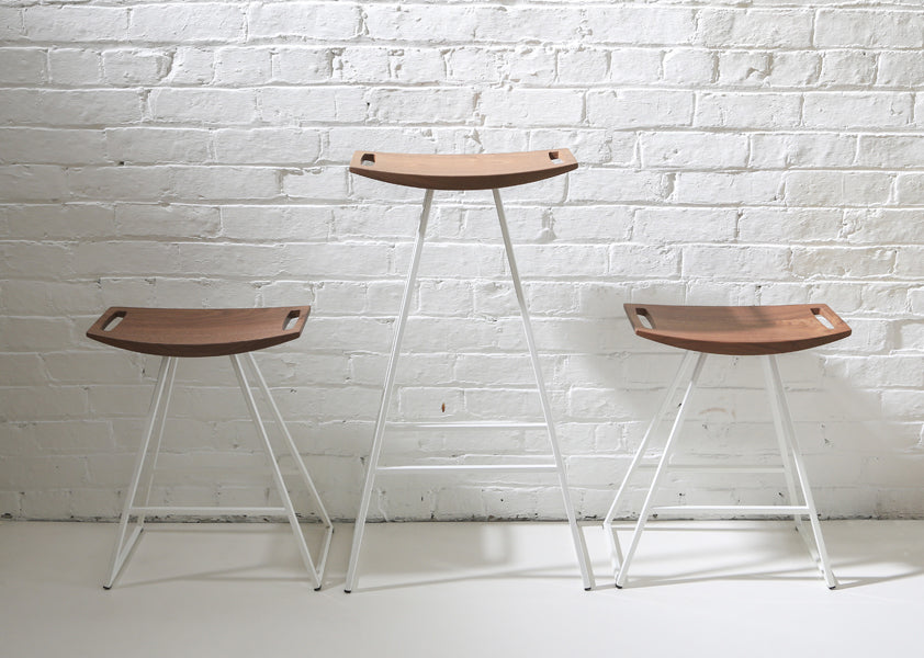 Roberts Bar Stool by Tronk Design, showing roberts bar stool in live shot.