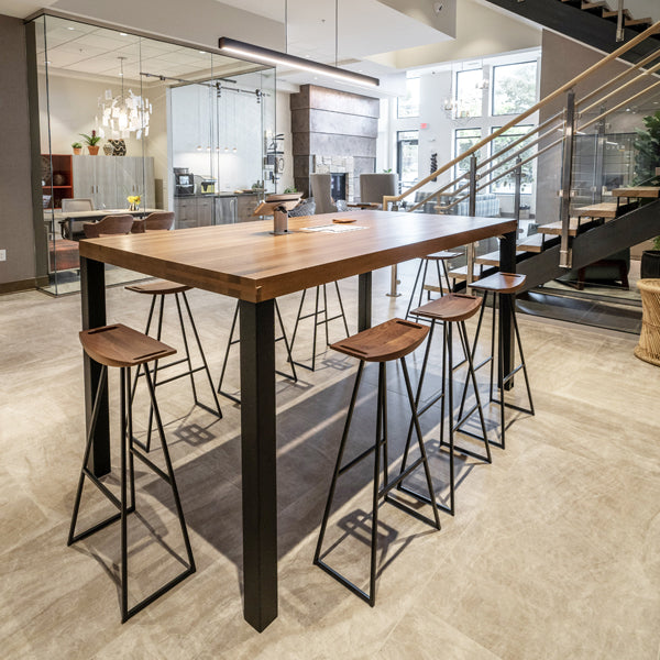Roberts Counter Stool by Tronk Design, showing roberts counter stools in live shot.