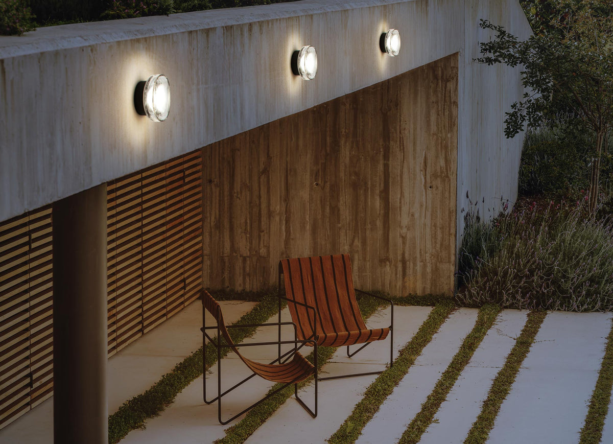 Roc IP65 Wall/Ceiling Light by Marset, showing roc ip65 wall/ceiling lights in live shot.
