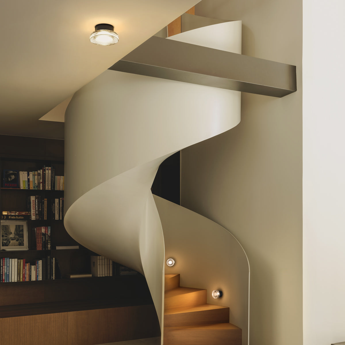 Roc IP65 Wall/Ceiling Light by Marset, showing roc ip65 wall/ceiling light in live shot.