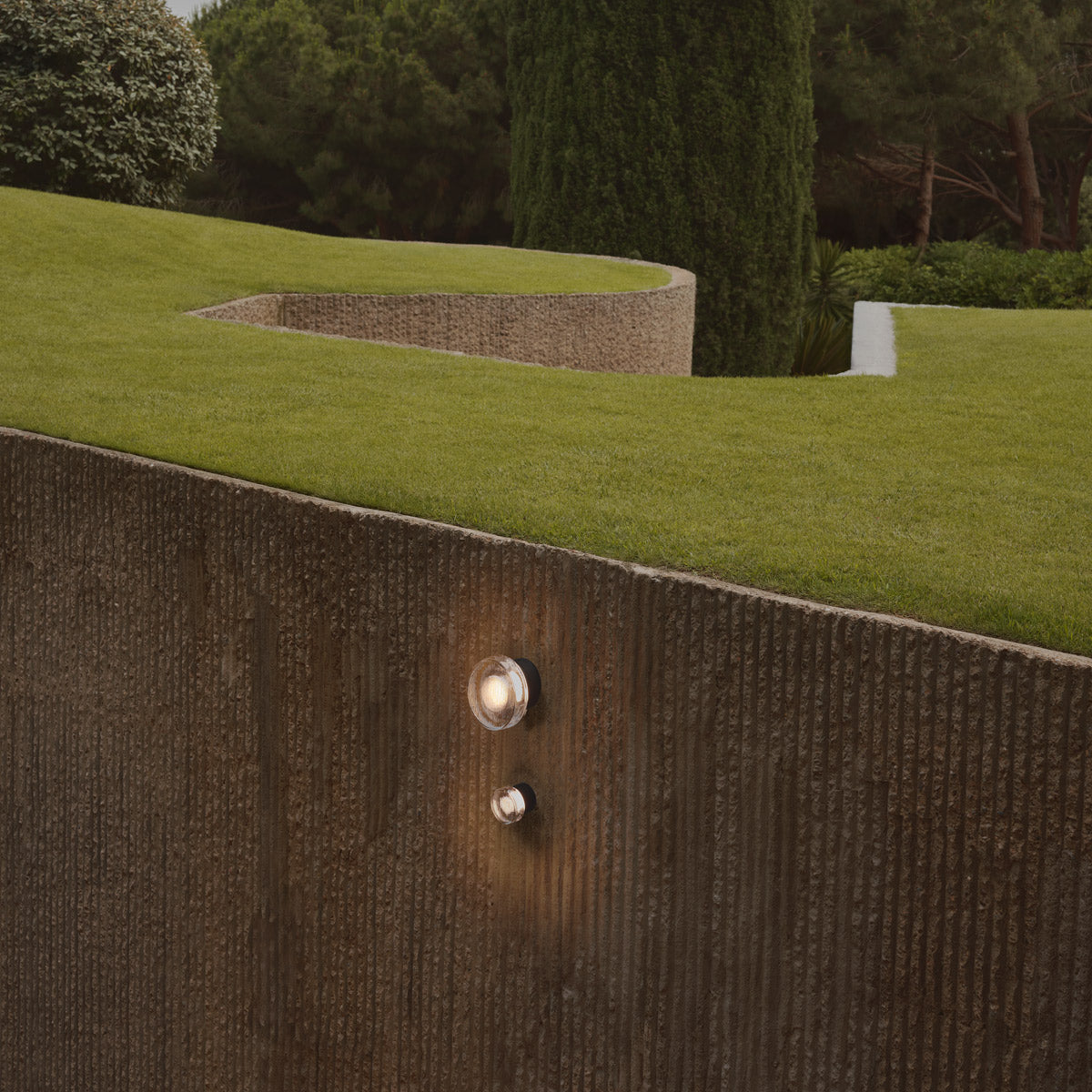 Roc IP65 Wall/Ceiling Light by Marset, showing roc ip65 wall/ceiling light in live shot.