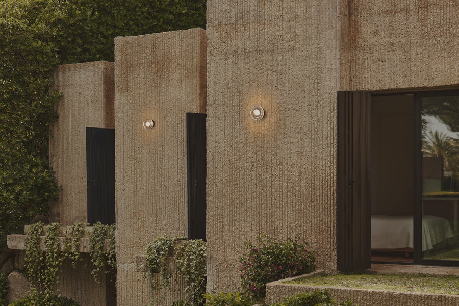 Roc IP65 Wall/Ceiling Light by Marset, showing roc ip65 wall/ceiling lights in live shot.