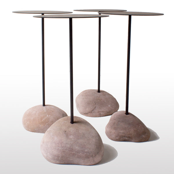 Rocky Tabloa Side Table by Tronk Design, showing rocky tabloa side tables in live shot.