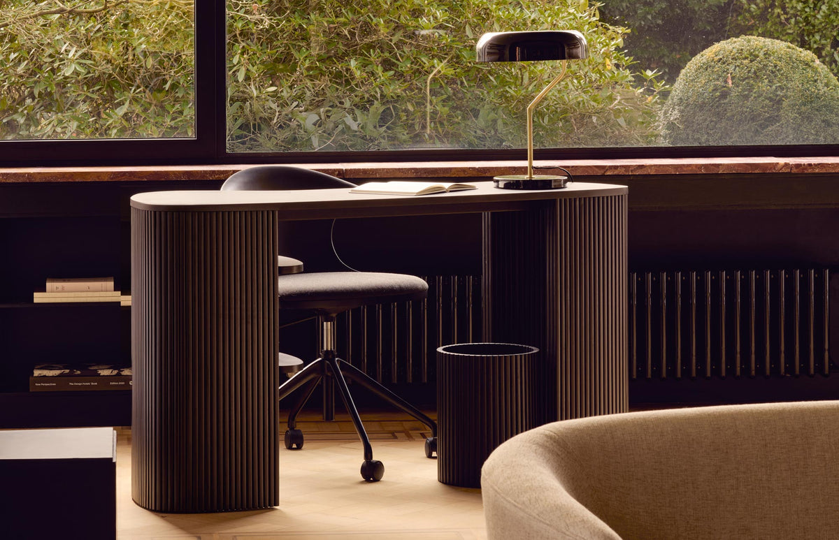 Roller Max Desk by Ethnicraft, showing roller max desk in live shot.