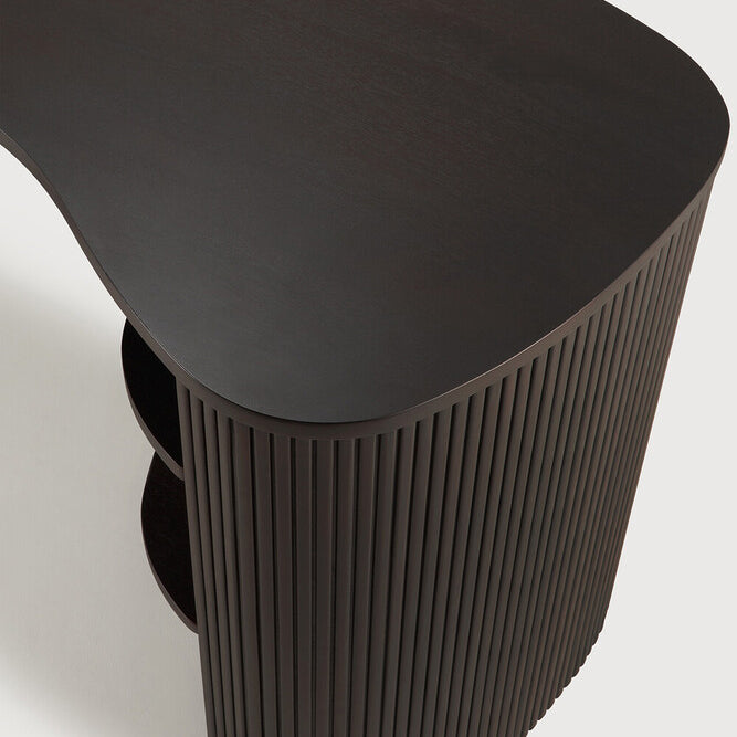 Roller Max Desk by Ethnicraft, showing closeup view of roller max desk in live shot.