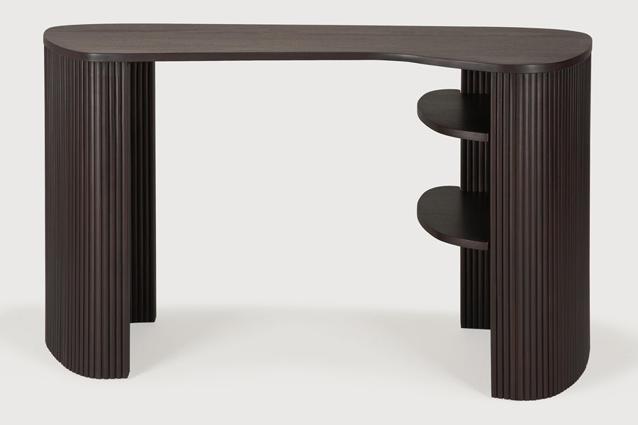 Roller Max Desk by Ethnicraft, showing front view of roller max desk in studio shot.