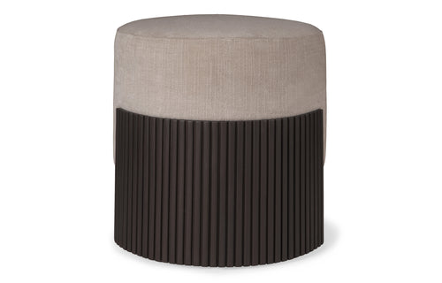 Roller Max Pouf by Ethnicraft, showing front view of roller max pouf.