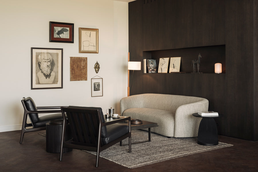 Roller Max Side Table by Ethnicraft, showing roller max side table in live shot.
