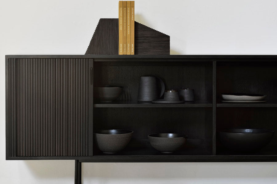 Roller Max Sideboard by Ethnicraft, showing open view of roller max sideboard.