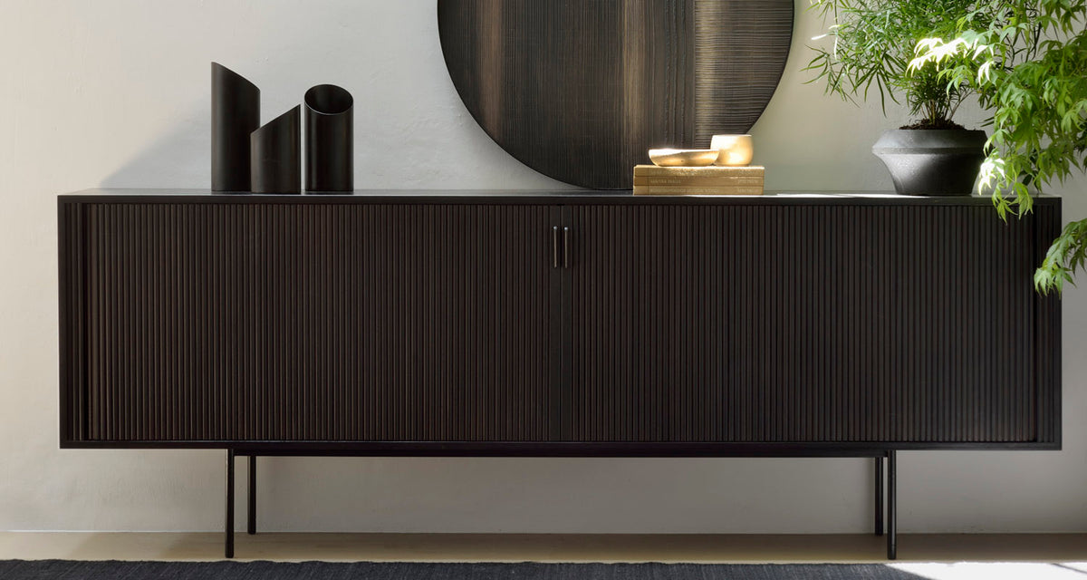 Roller Max Sideboard by Ethnicraft, showing roller max sideboard in live shot.