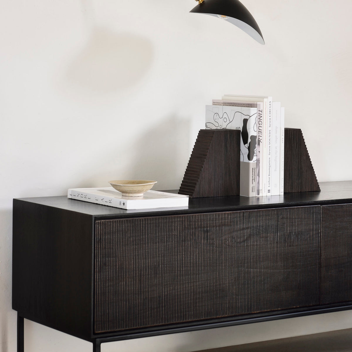Roller Max Sideboard by Ethnicraft, showing closeup view of roller max sideboard in live shot.