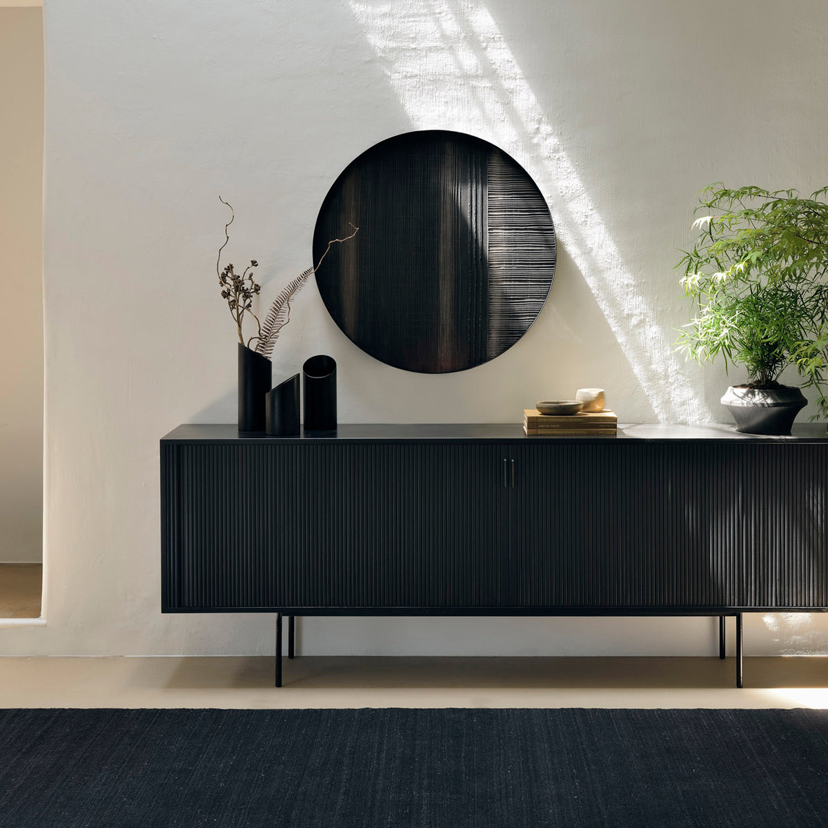 Roller Max Sideboard by Ethnicraft, showing roller max sideboard in live shot.