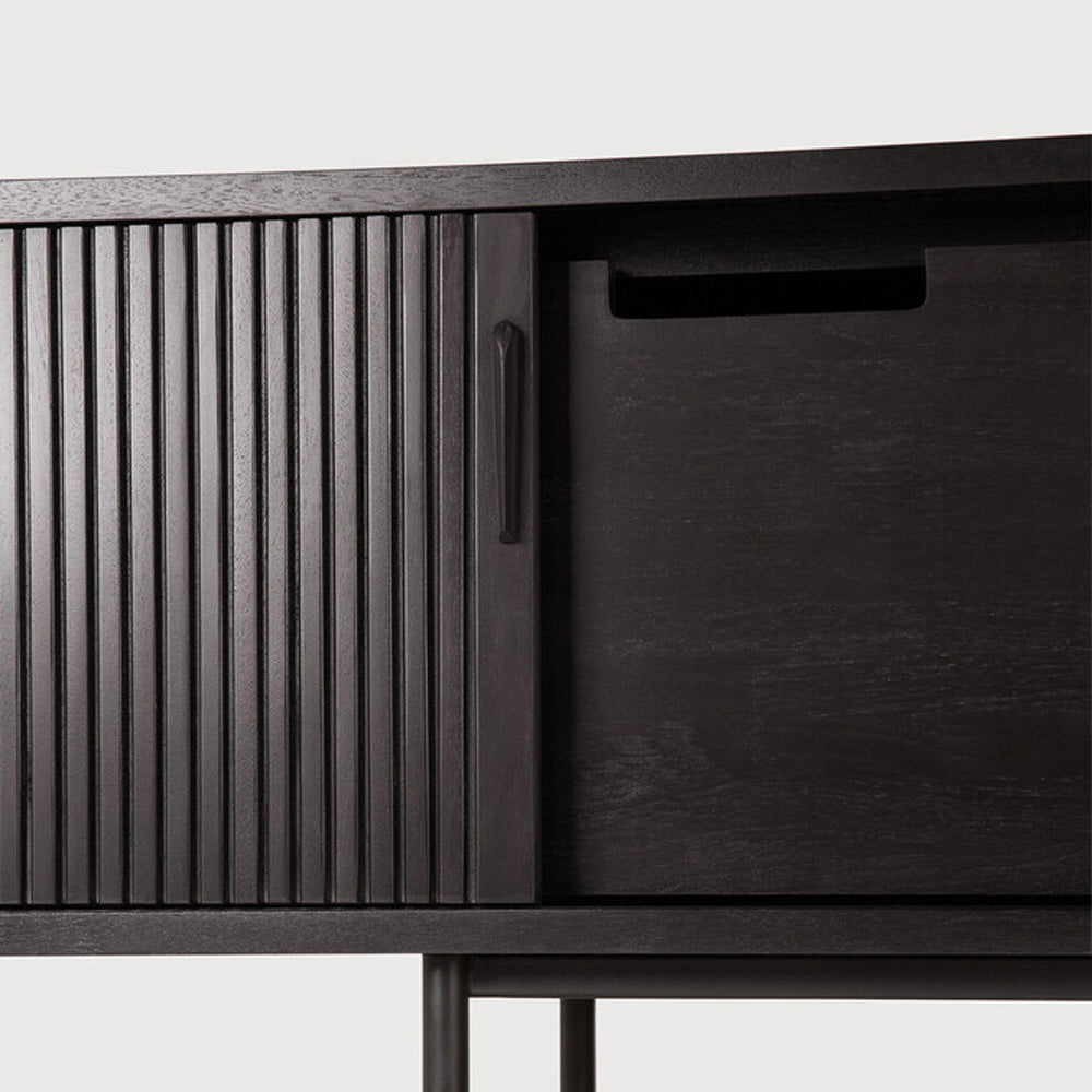 Roller Max TV Cupboard by Ethnicraft, showing closeup view of roller max tv cupboard.