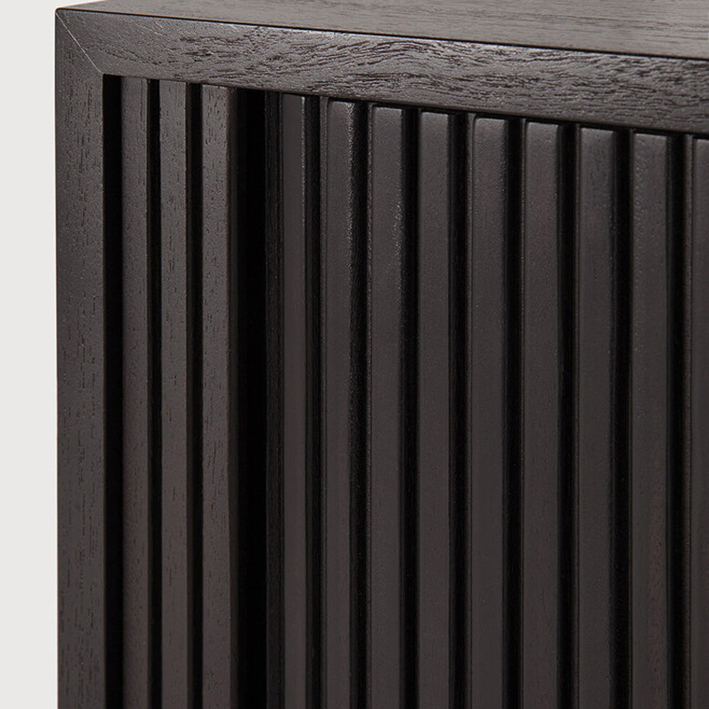 Roller Max TV Cupboard by Ethnicraft, showing closeup view of roller max tv cupboard.