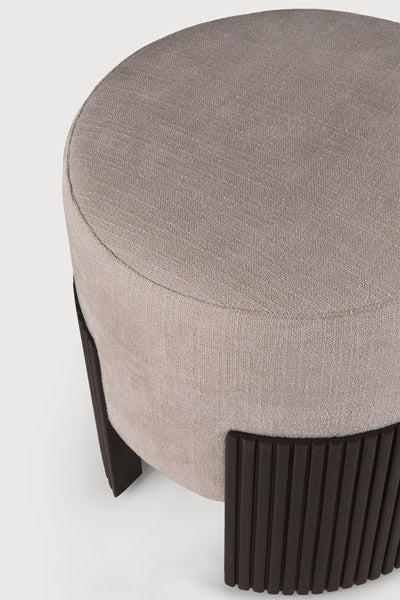 Roller Max Pouf by Ethnicraft, showing closeup view of roller pouf.