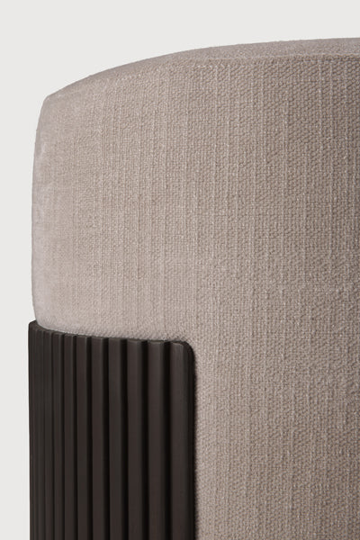 Roller Max Pouf by Ethnicraft, showing closeup view of roller pouf.